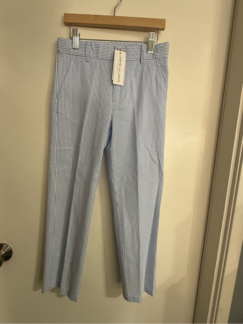 BNWT Boy’s Janie and Jack Striped Pants With Adjustable Waist Size 8